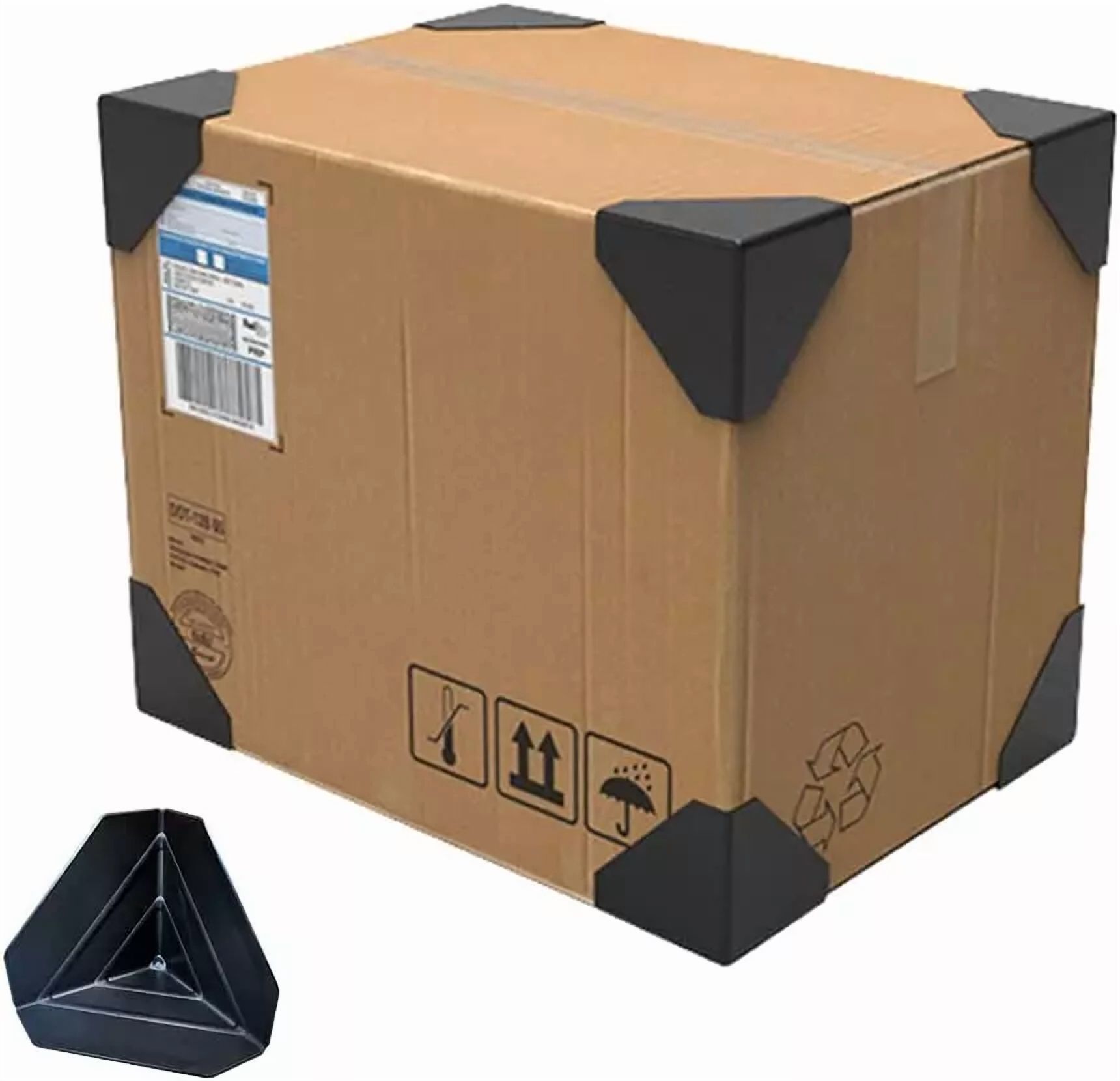 CIRCLE- [80 Pack] Shipping Box Corner Protectors Plastic Packaging Edge Protectors, Cart