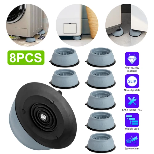 CIRCLE- 8Pcs Anti Vibration Washing Machine Support Anti-Slip Rubber Feet Base Pads Mat