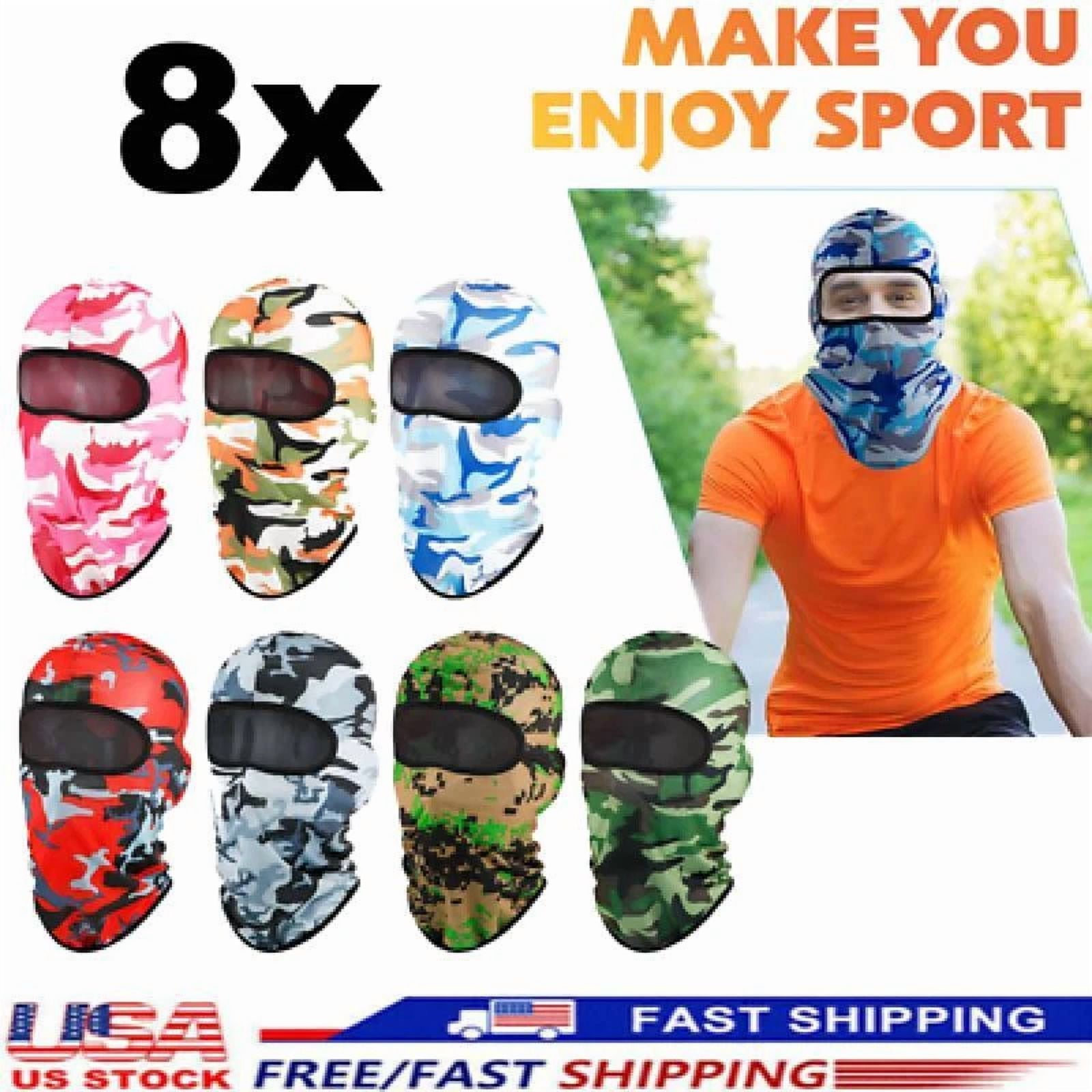 CIRCLE- 8Pcs Balaclava Face Mask Uv Protection Ski Sun Hood Tactical Masks For Men Women