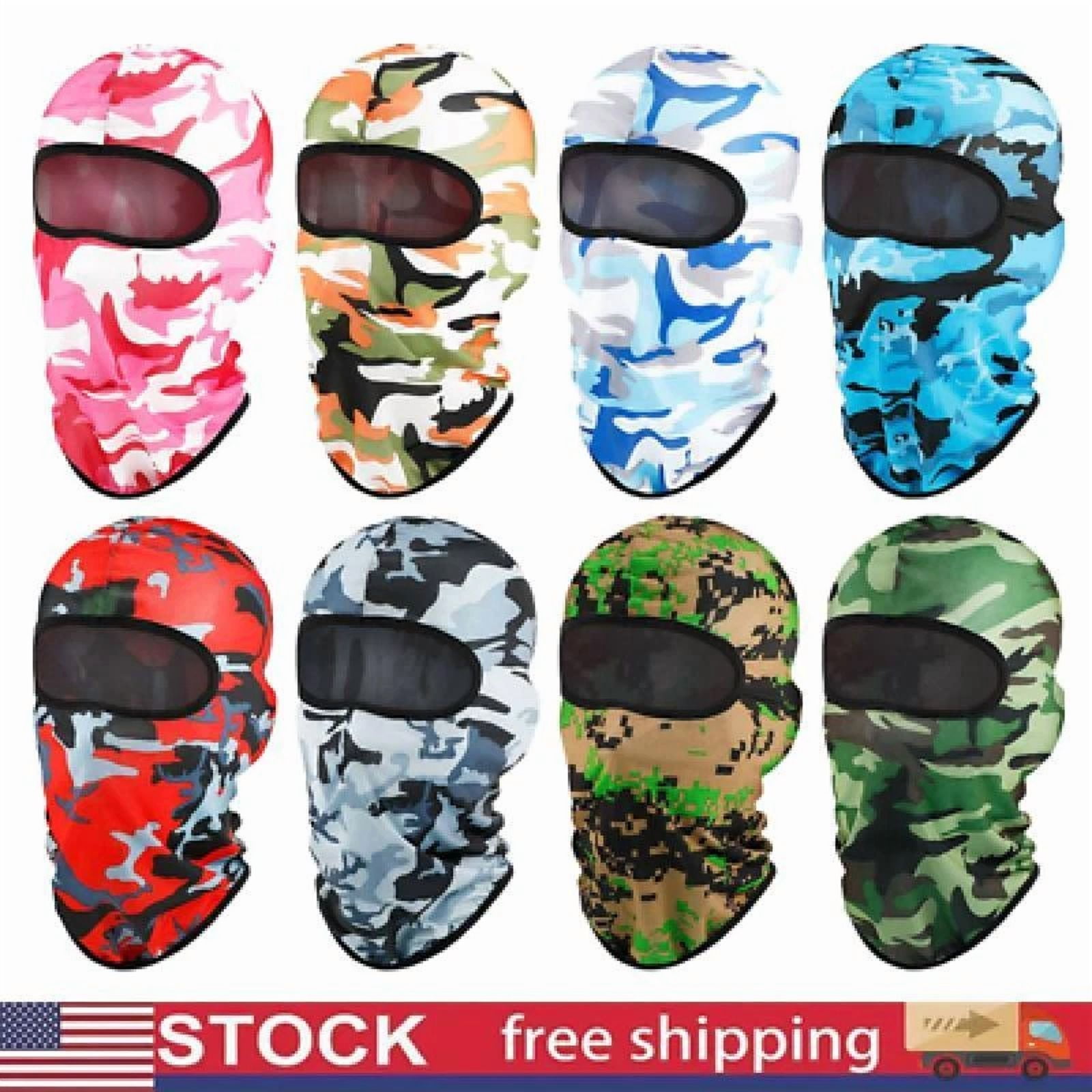 CIRCLE- 8X Balaclava Face Mask Uv Protection Ski Sun Hood Tactical Masks For Men Women