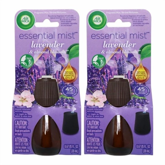 CIRCLE- Air Wick Essential Mist Refill, Lavender & Almond Blossom, 0.67 Oz ( 2-Pack )