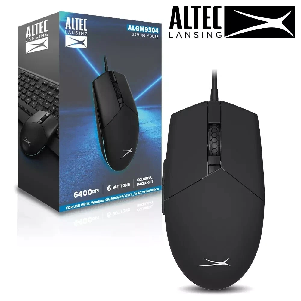 CIRCLE- Altec Lansing Algm9304 Wired Gaming Mouse Up To 6400 Dpi, 6 Buttons Rgb