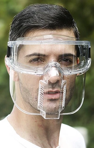 CIRCLE- Anti-Fog Safety Goggle With Face Shield Attachment Mask 2023; Full Face Shield