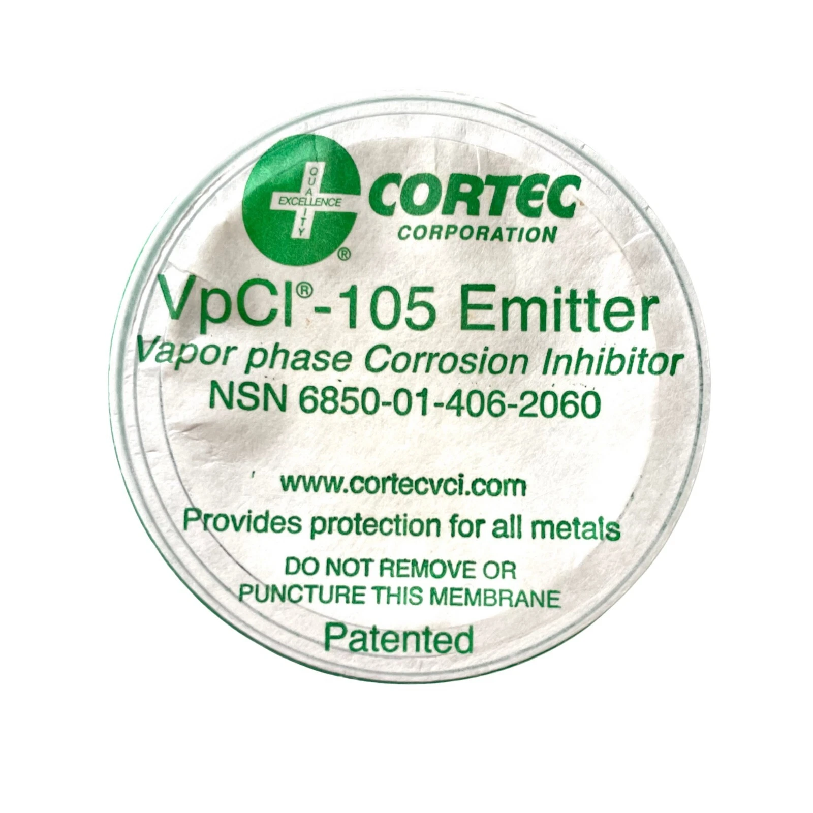CIRCLE- Anti Rust Vci Emitter Cup - Cortec Vpci-105 - For Gun Safes Fishing And Tool Box