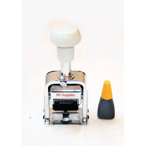 CIRCLE- Automatic Numbering Machine - 7 Digit 3/16" Roman Font Repeat 0,1,2,3,4,5,6,12