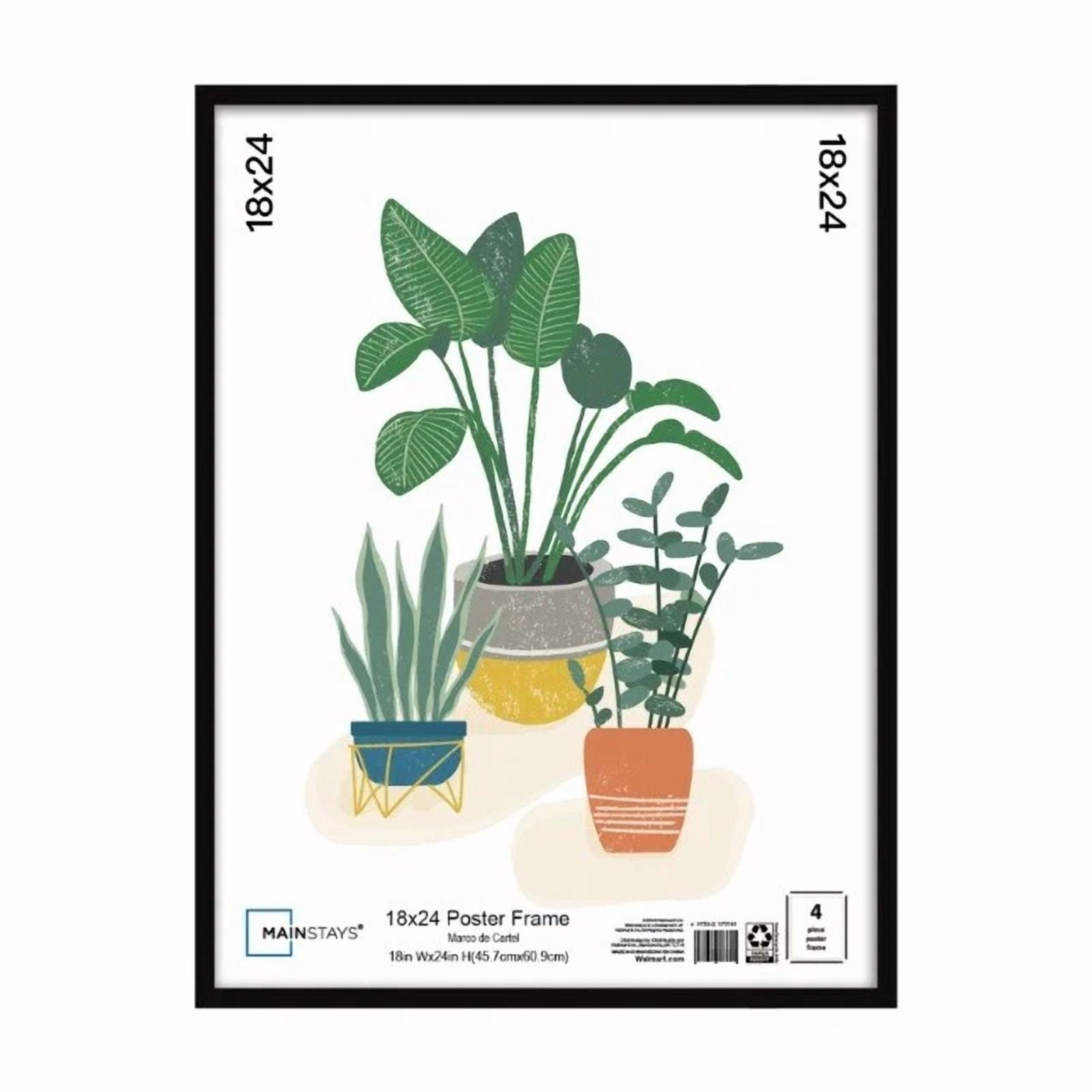 CIRCLE- Basic 18X24 Black Poster Frame For Posters, Photos, And Artwork Free Shipping