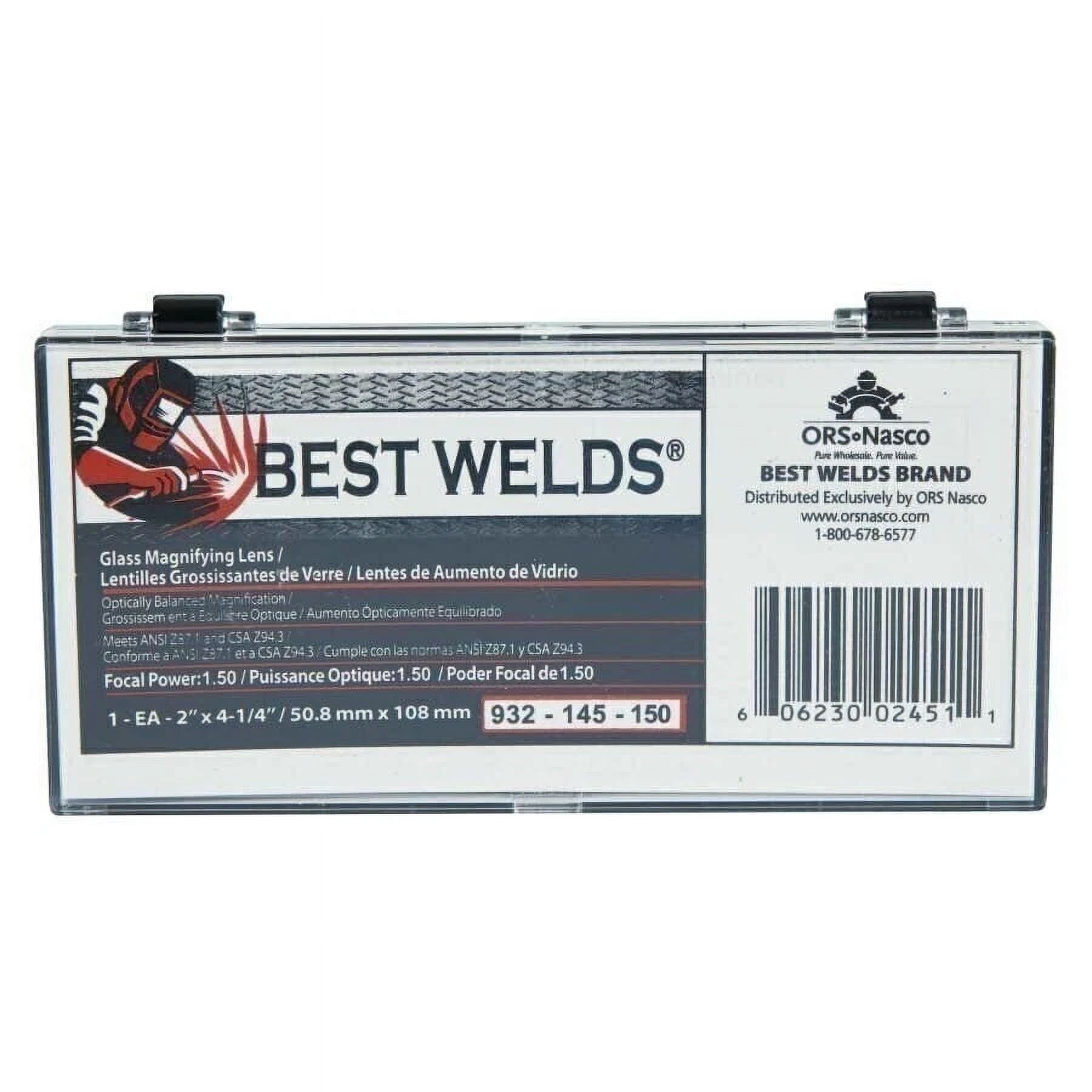 CIRCLE- Best Welds Glass Magnifier Plate, 2 In X 4-1/4 In, 1.5 Diopter, Clear