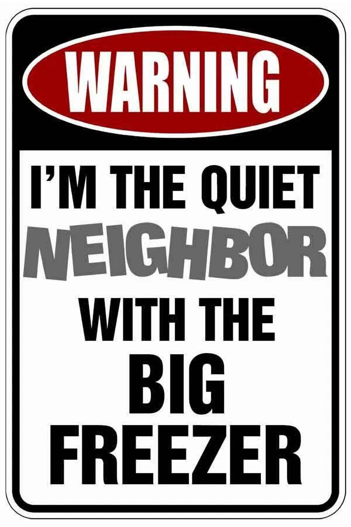CIRCLE- Big Freezer Sign Metal Funny Man Cave House Decor N1085 ...