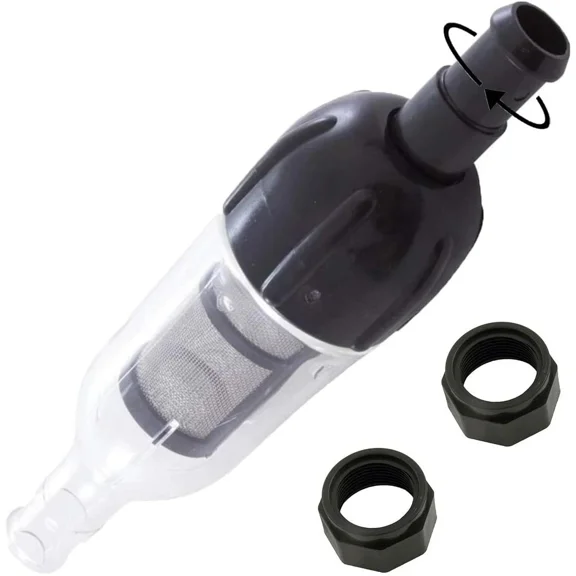 CIRCLE- Black In-Line Filter 48-085 W/ 2 Nut For Polaris 3900, F5B, Tr35P Pool Cleaner