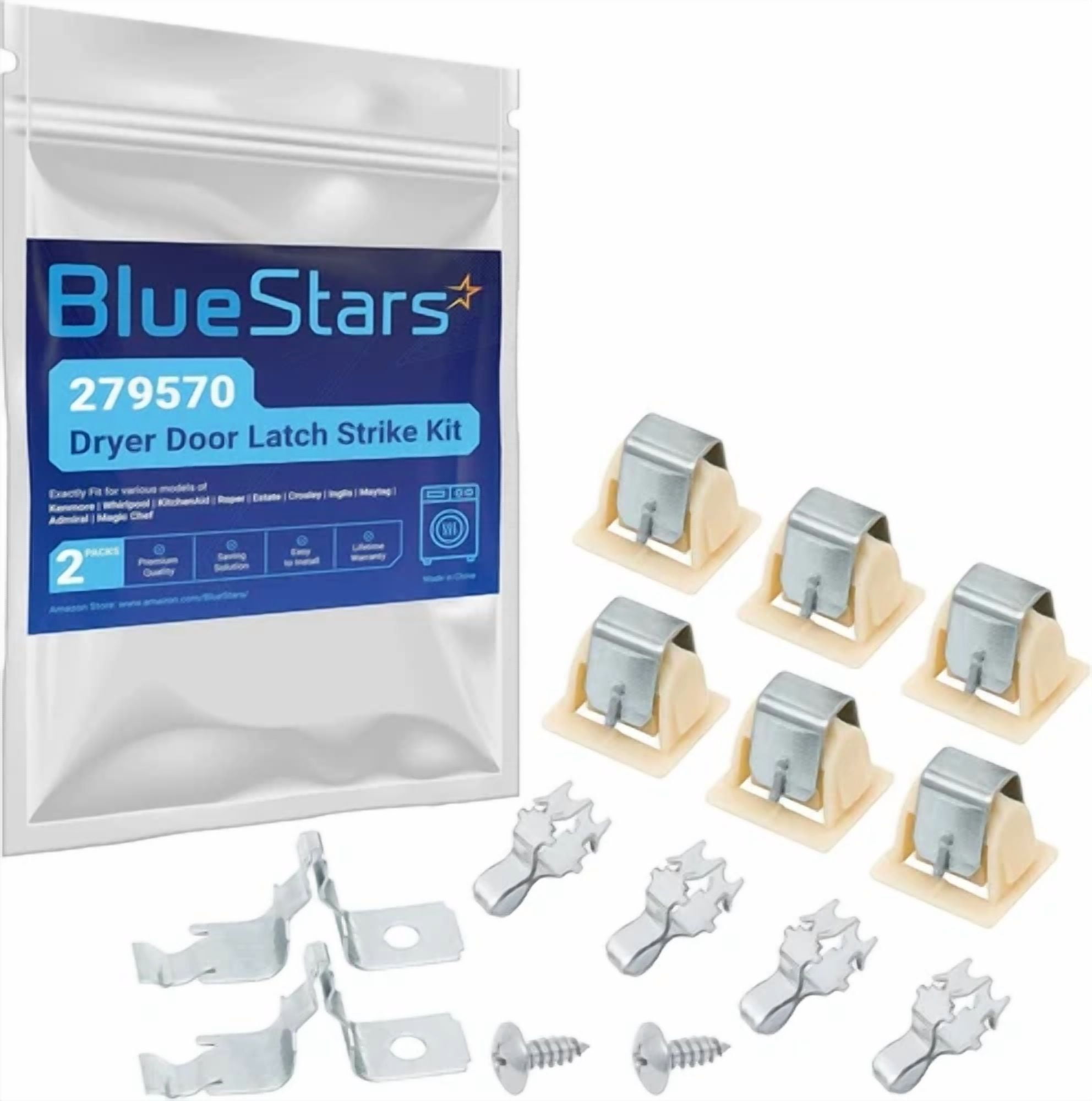 CIRCLE- Bluestars 279570 Dryer Door Latch Strike Kit Replacement Part - As Pictured