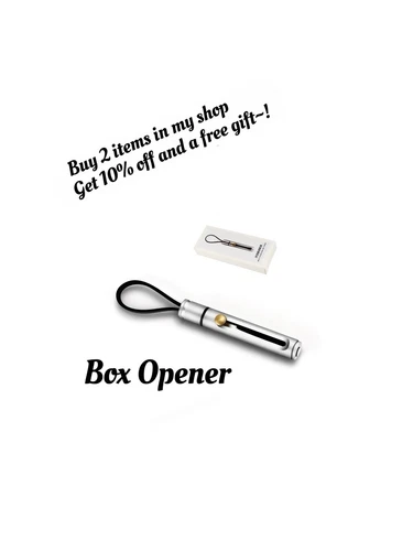 CIRCLE- Box Cutter Package Opener Keychain Box Opener- Silver Coler