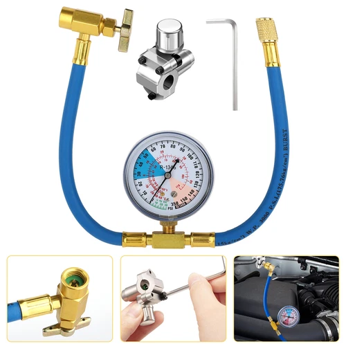 CIRCLE- Bpv31 Bullet Piercing Tap Valve Kit Refrigerator Fluoridation W/ Pressure Gauge