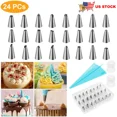 thumbnail image 1 of CIRCLE- Cake Decorating Kit Set Tools Bags Russian Piping Tips Pastry Icing Bags Nozzles, 1 of 5