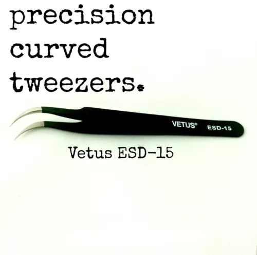 CIRCLE- Curved Bent Anti Static Anti Magnetic Precision Tweezer Esd -15 Safe Stainless