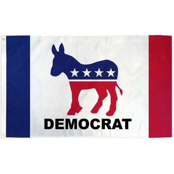 CIRCLE- Democrat Flag 3X5Ft Usa Political Party Flag Democratic Party Dems Liberal Flag