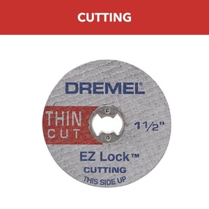 CIRCLE- Dremel Ez Lock 1-1/2In. Dia. X 1/8In. Aluminum Oxide Metal Cut-Off Wheel 5Pc.