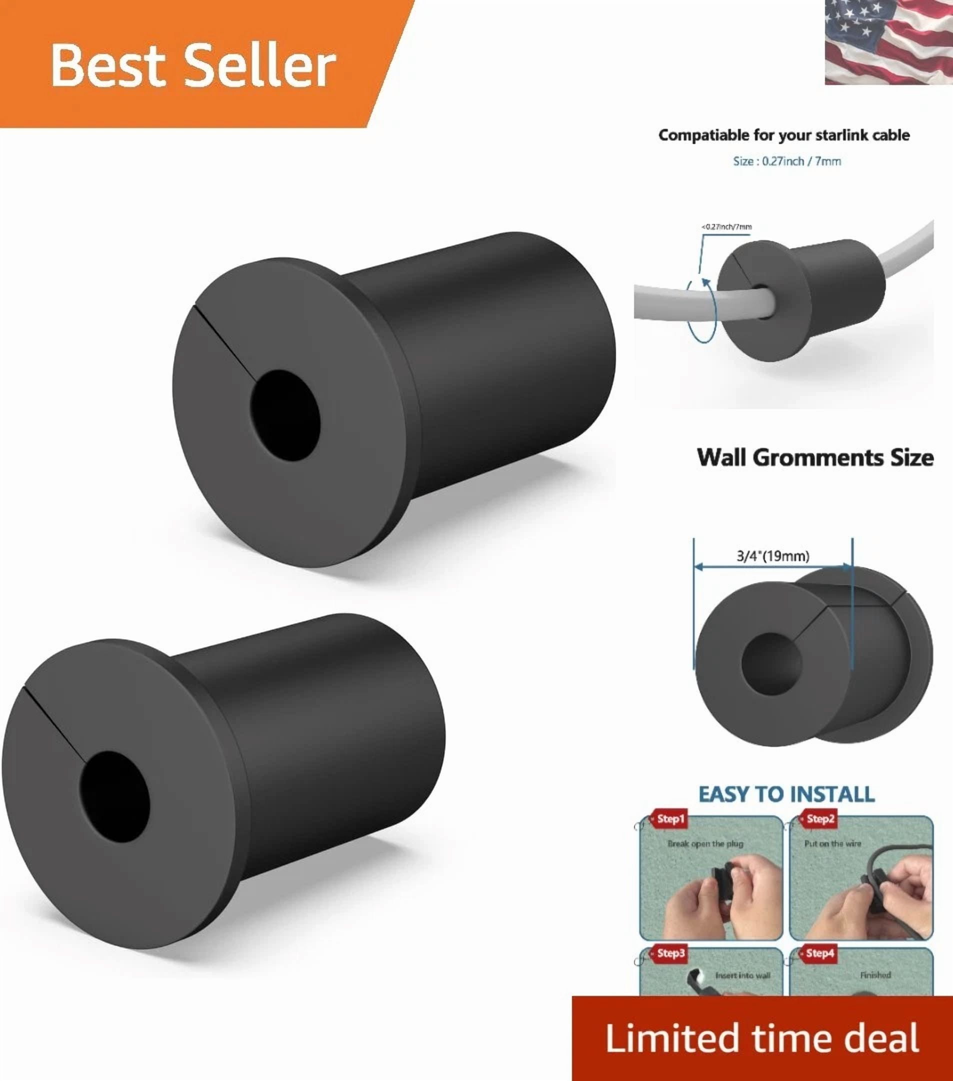 CIRCLE- Durable Starlink Wall Cable Pass-Through Grommets - Easy 3/4 Inch Installation