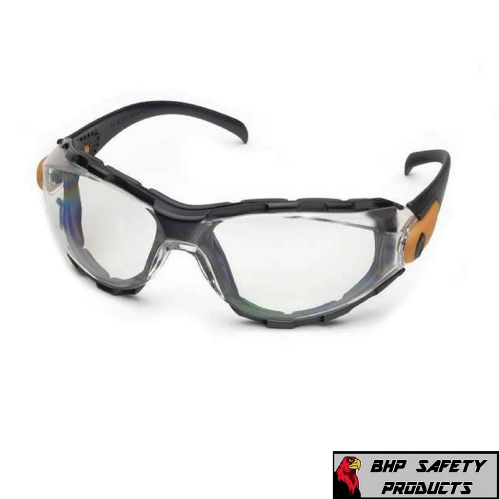 CIRCLE- Elvex Go Specs Safety Glasses / Goggles Clear Anti-Fog Lens With Foam Line Z87.1