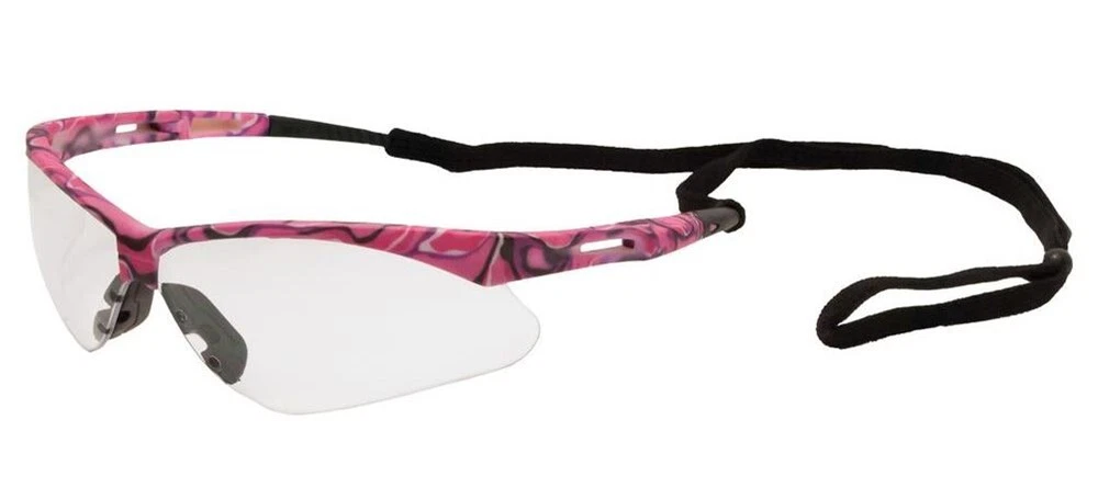CIRCLE- Erb Annie Safety Glasses Pink Camo Design With Clear Lens
