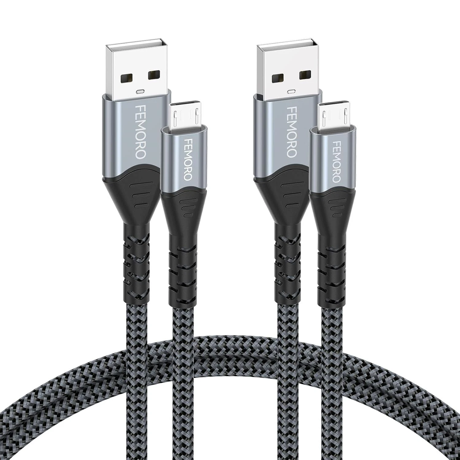 CIRCLE- Femoro Micro Usb Cable 3Ft Pack Of 2, A To 2.0 480Mbps 3 Feet