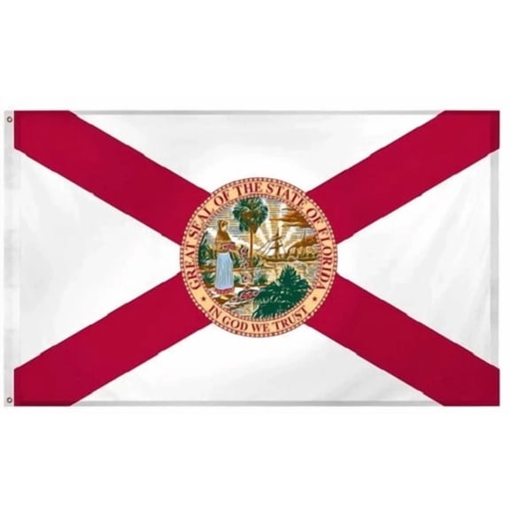 CIRCLE- Florida State Flag 3X5 Ft Banner Indoor Outdoor Everglades Atlantic Usa 100D