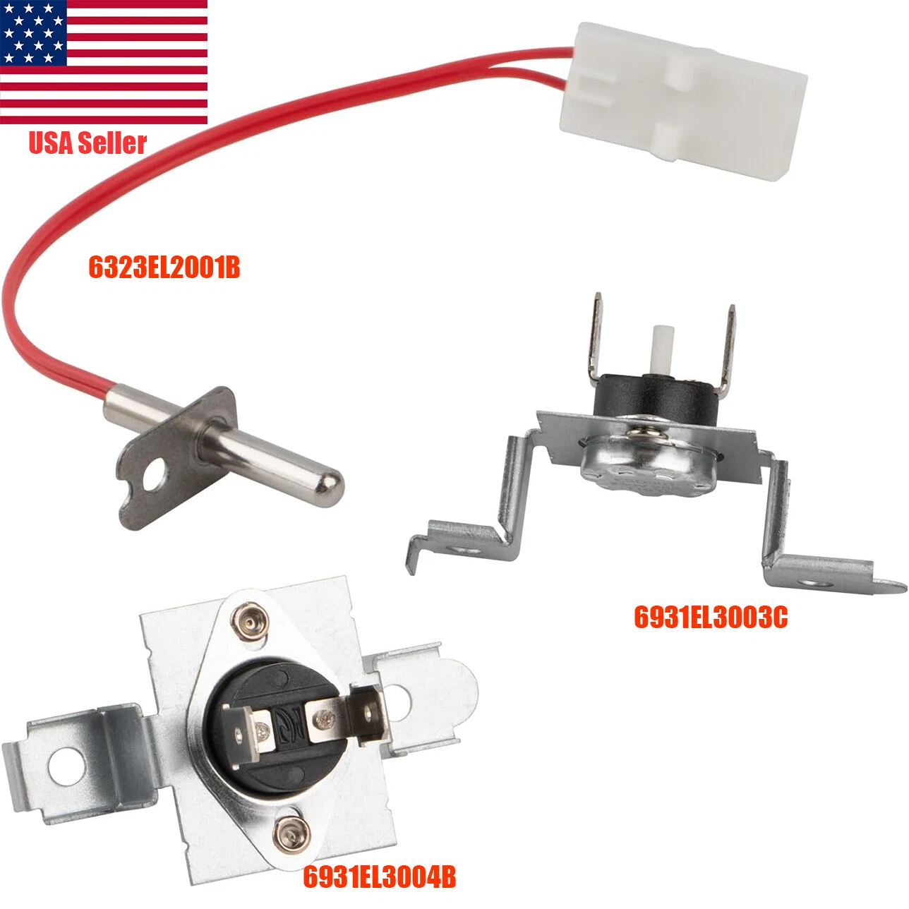 CIRCLE- For Lg Dryer Thermostat Thermistor Kit Agm75510744 Agm30045804