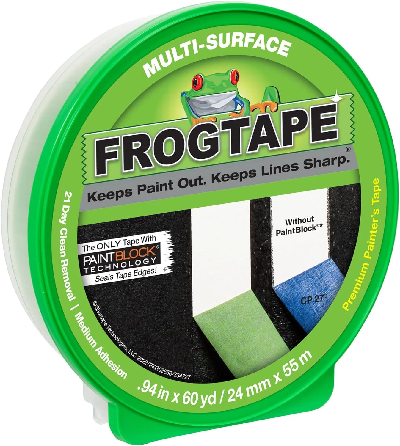 CIRCLE- Frogtape Multi-Surface Painter'S Tape With Paintblock, 1" X 60 Yds