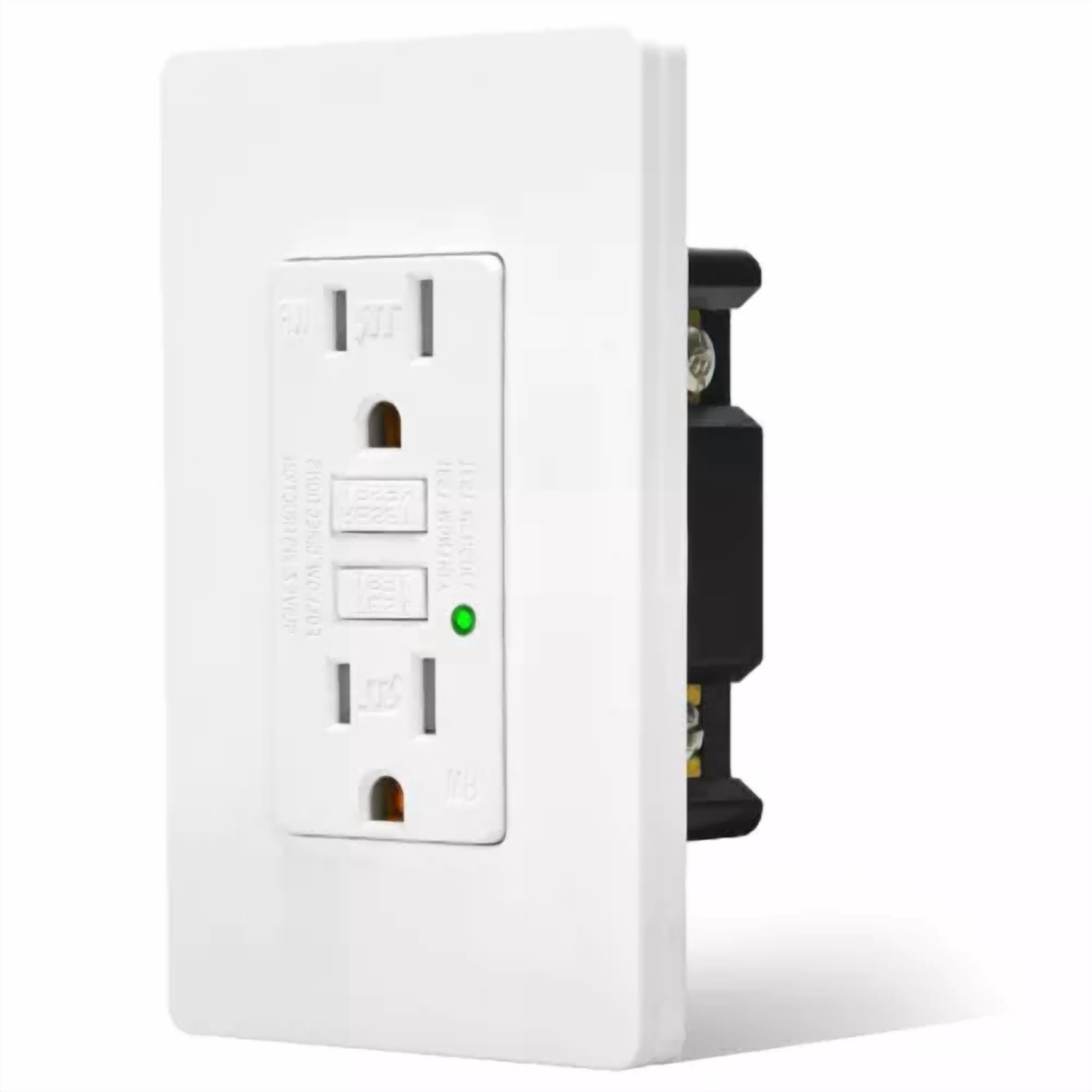 CIRCLE- Gfci Outlet 15A Amp Led Indicator Tamper-Resistant Wr Receptacle Indoor Outdoor