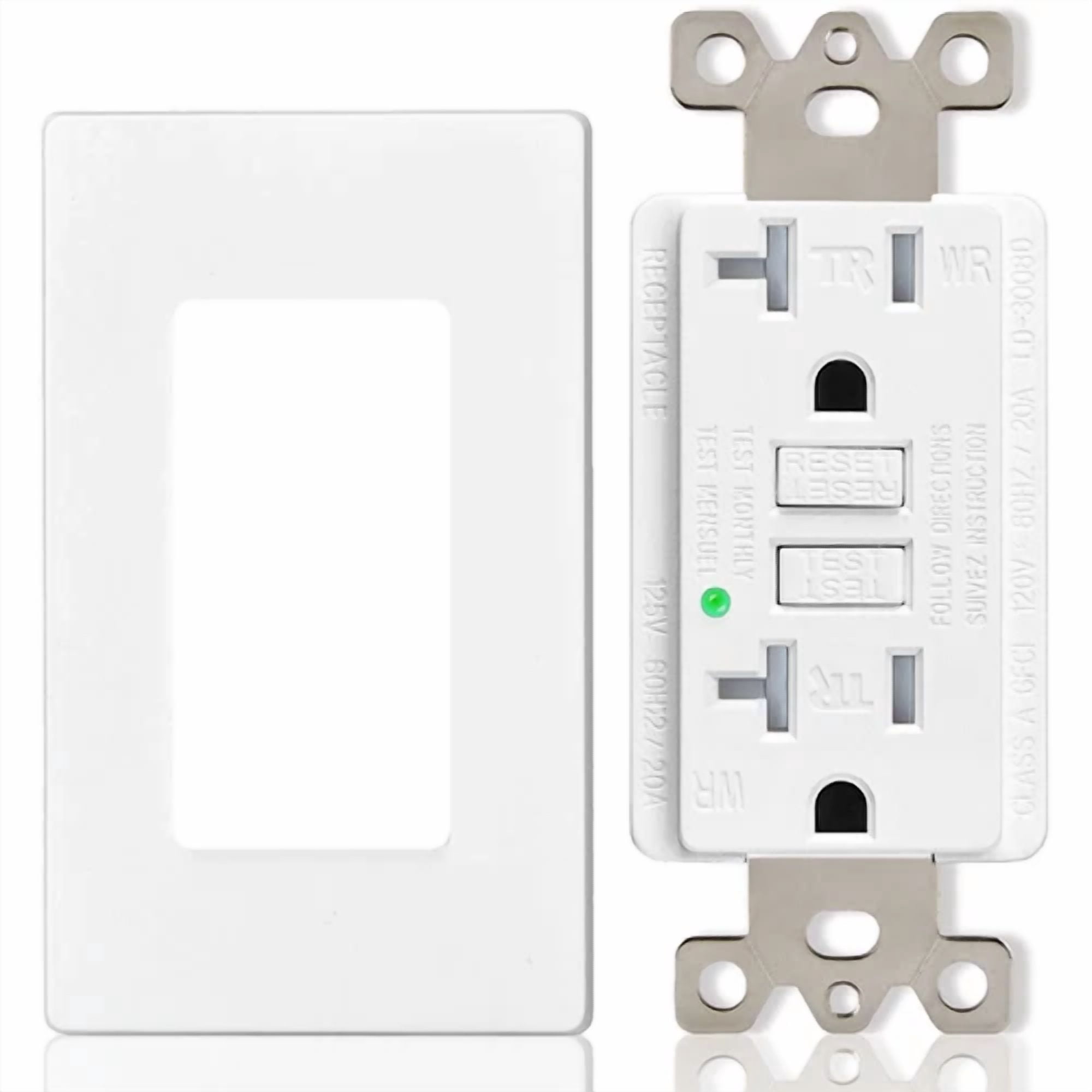 CIRCLE- Gfci Outlet 20 Amp Outdoor Receptacle Ground Fault Circuit Interrupter Tr Wr Etl