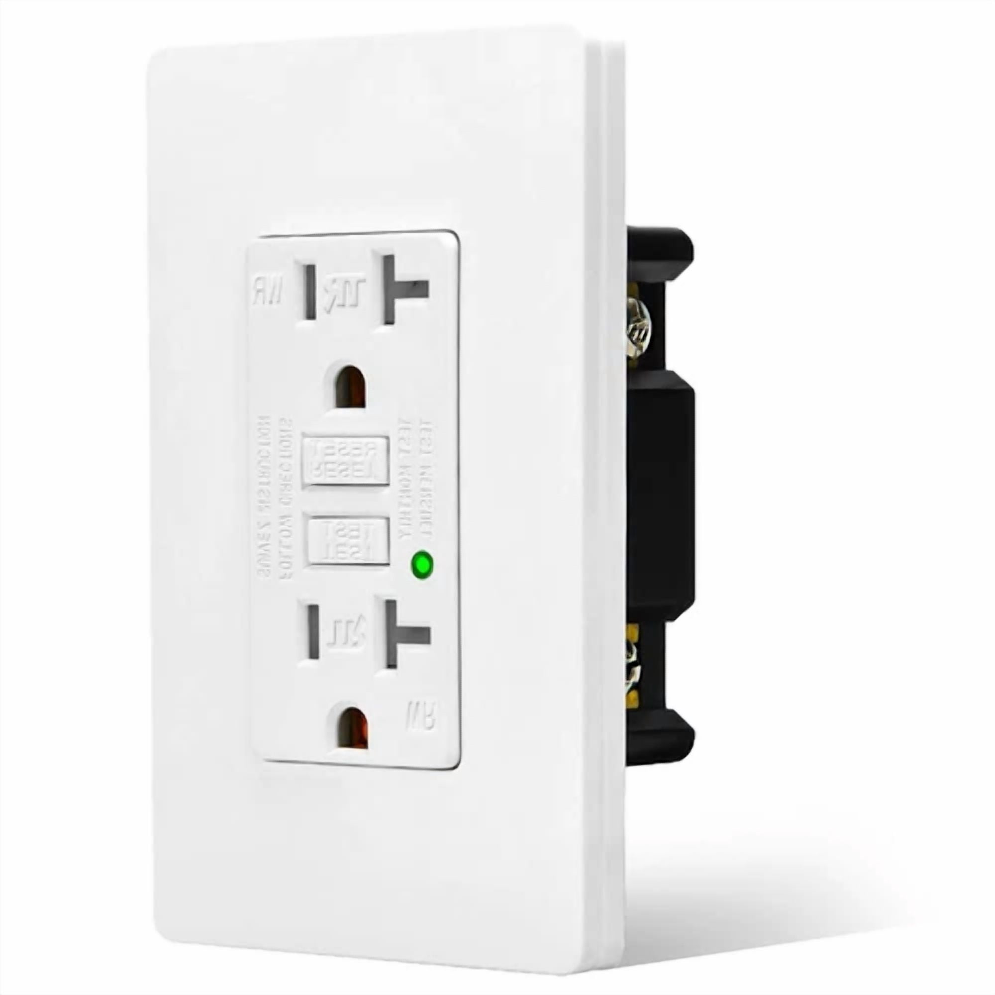 CIRCLE- Gfi Outlet 20 Amp Wr Tr Gfci Receptacles With Plate For Outdoor Kitchen Bathroom