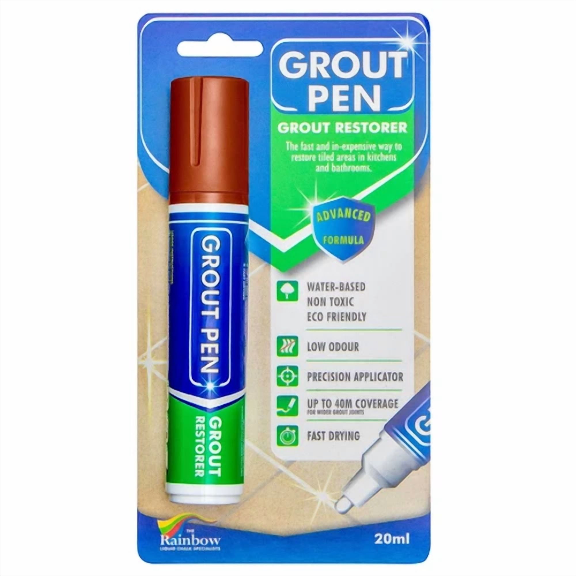 CIRCLE- Grout Pen Tile Paint Marker Terracotta : Waterproof Tile Colorant Pen - Wide Tip