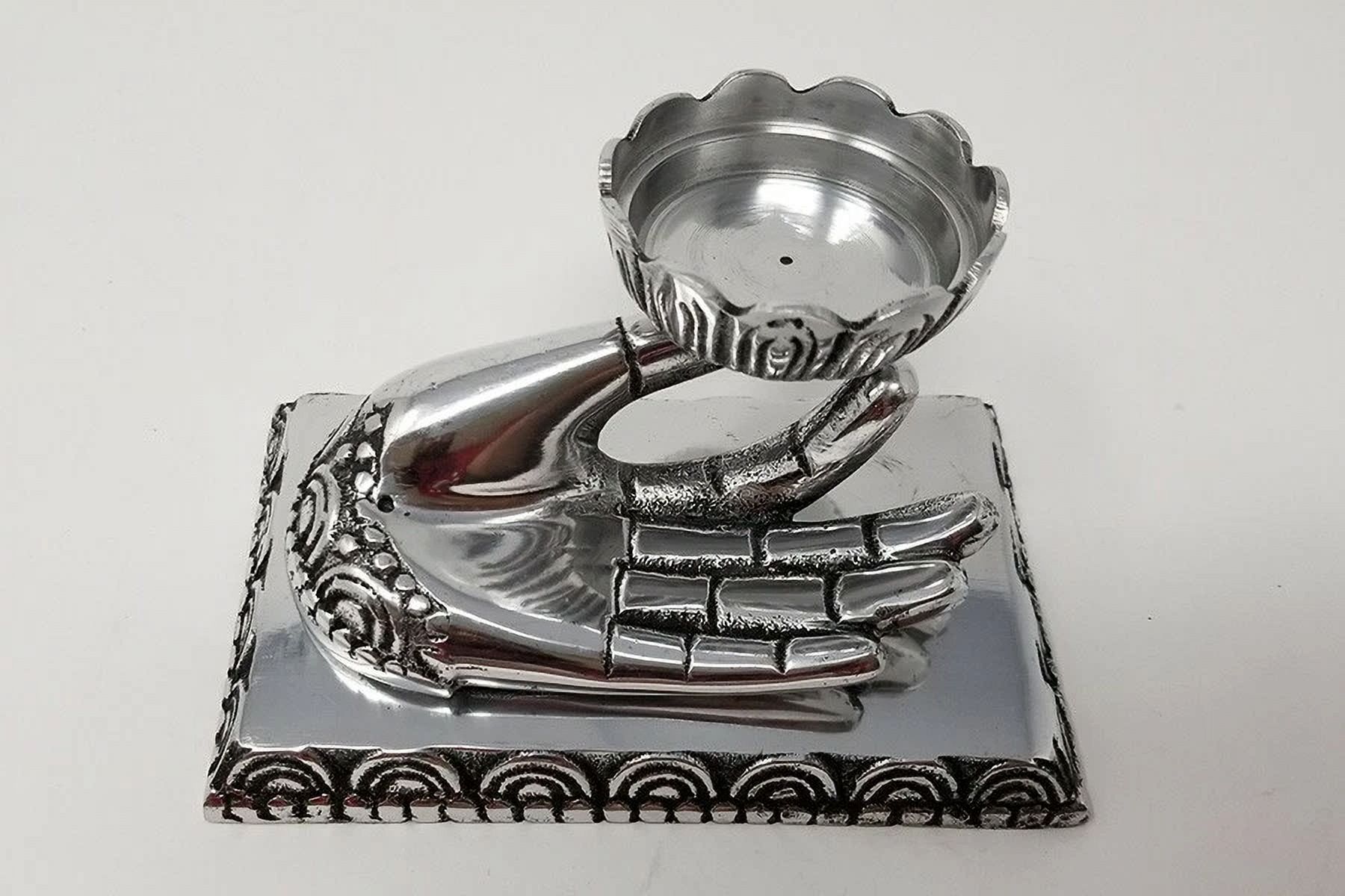 CIRCLE- Hand Of Compassion Metal Burner, Incense Stick Cone Holder