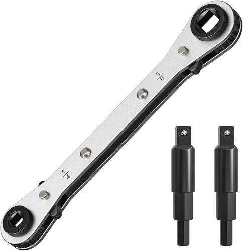 CIRCLE- Hvac Service Wrench Refrigeration Ratcheting Wrench 3/8 1/4 5/16 3/16 Ac W Tool