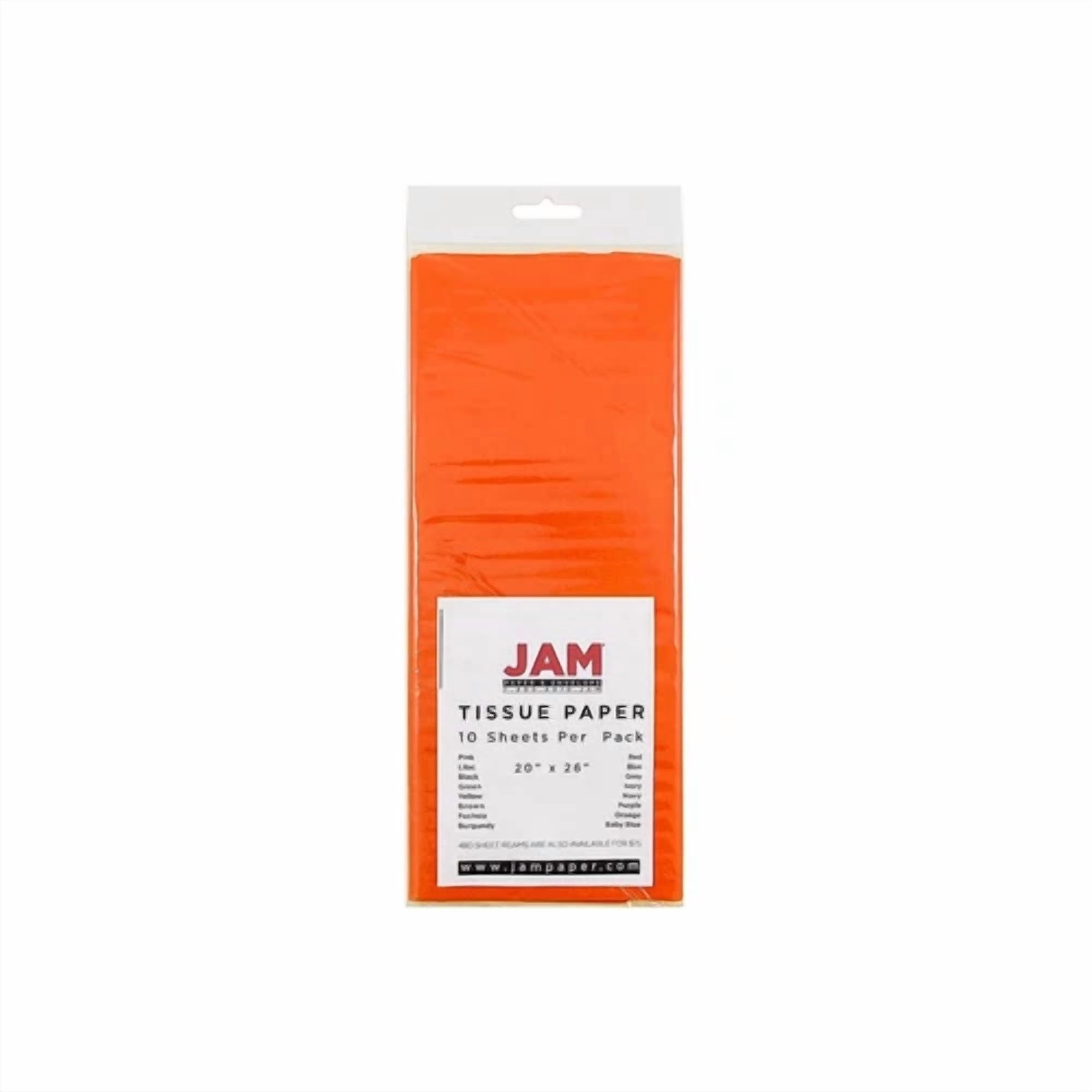 CIRCLE- Jam Paper Gift Tissue Paper Orange 10 Sheets/Pack 1152361