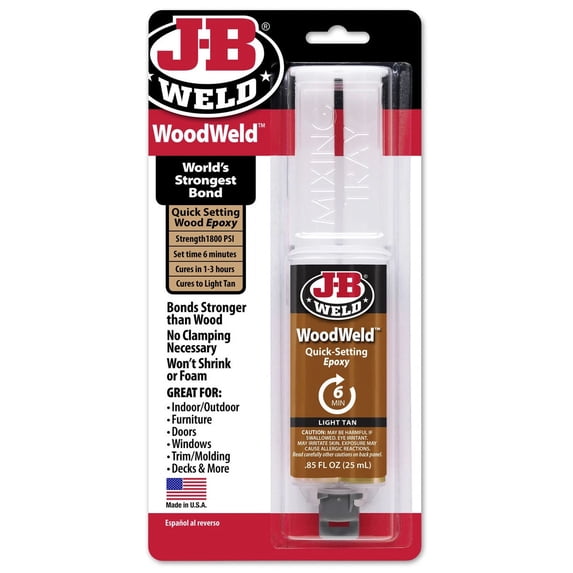 CIRCLE- Jb Weld 50151 Woodweld Syringe Bonding Epoxy