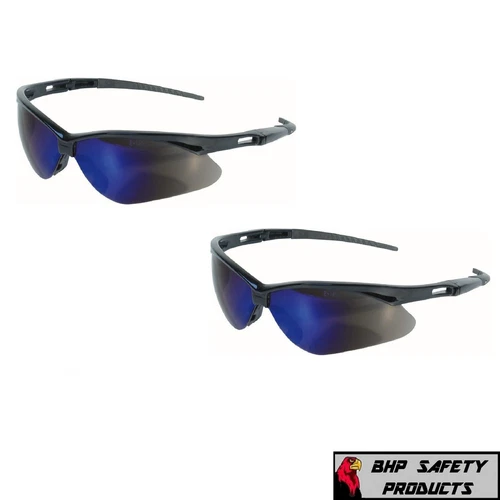 CIRCLE- Kleenguard Nemesis Safety Glasses Blue Mirror Lens Sunglasses 14481 (2 Pair)