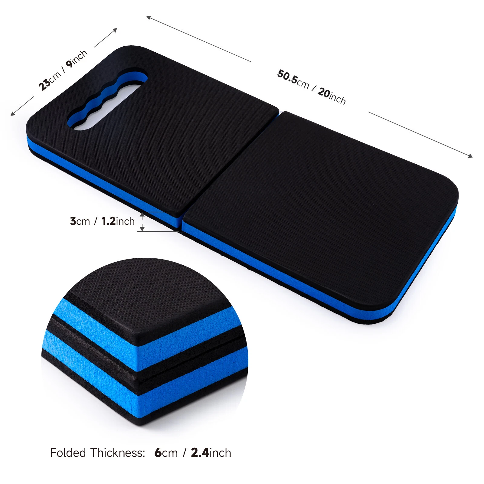 CIRCLE- Kneeling Pad With Carrying Handles, Extra Thick Foam Cushioning Mat For Knee Set