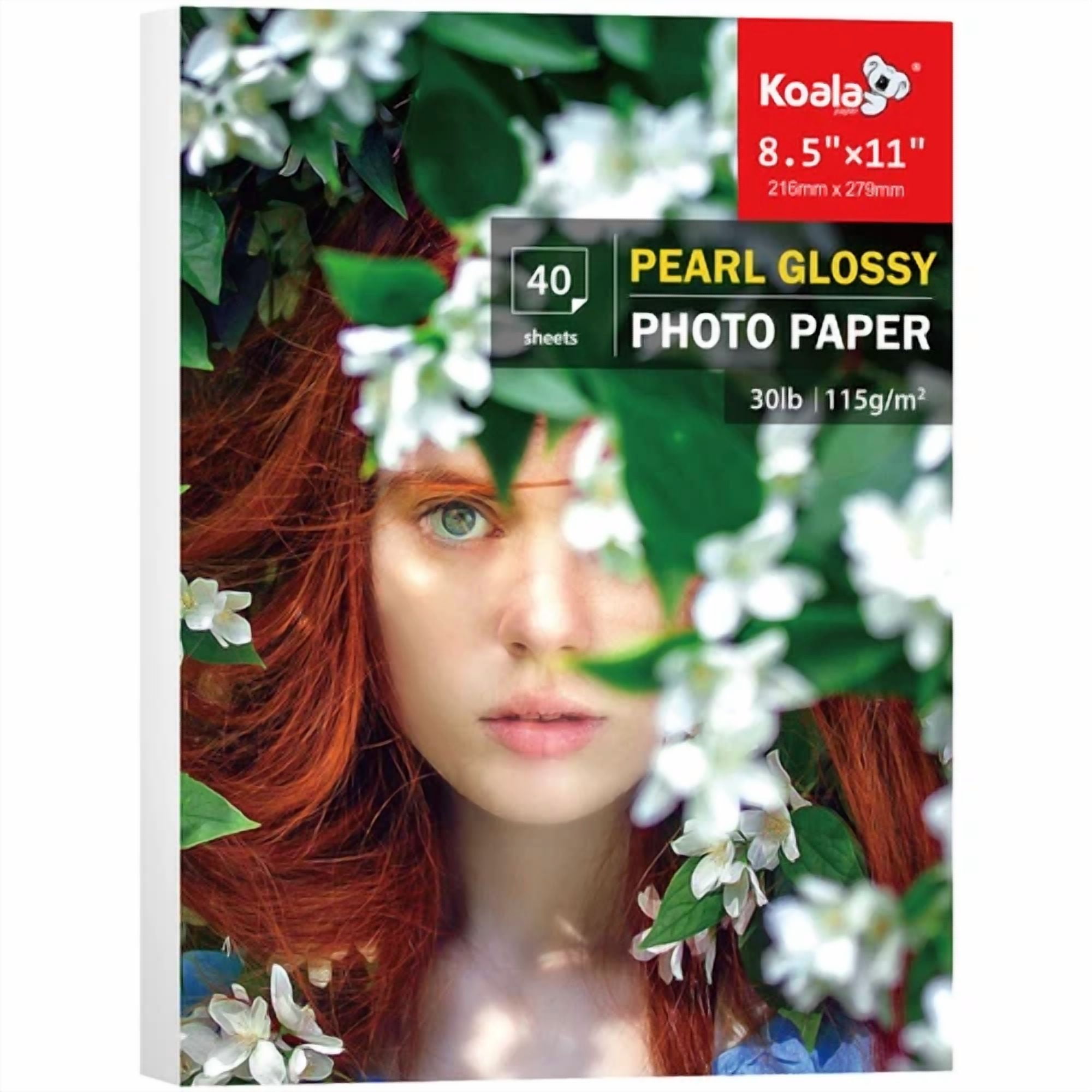 CIRCLE- Koala Pearlish Glossy Printer Paper 8.5X11 For Inkjet + Laser Printer 30Lb Thin