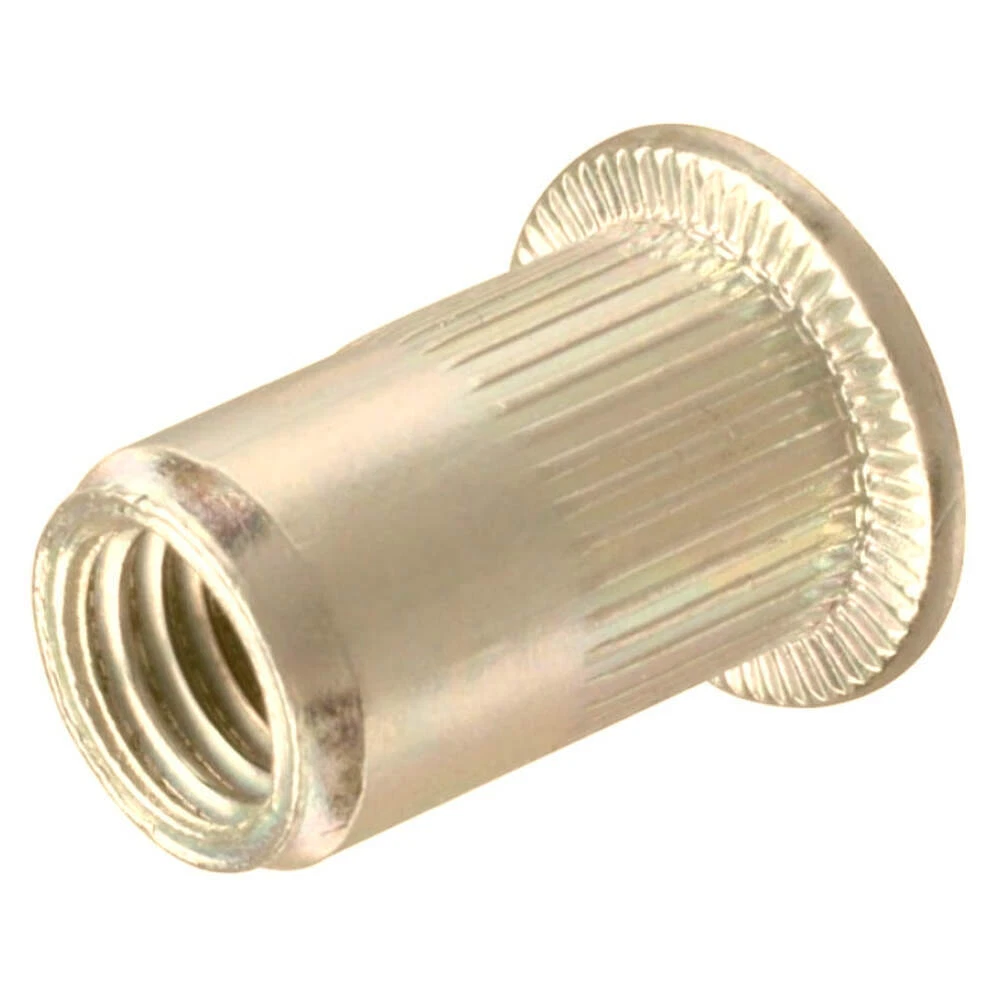 CIRCLE- M3 Rivet Nuts - Zinc Plated Carbon Steel Flat Head Threaded Metric Inserts, 100