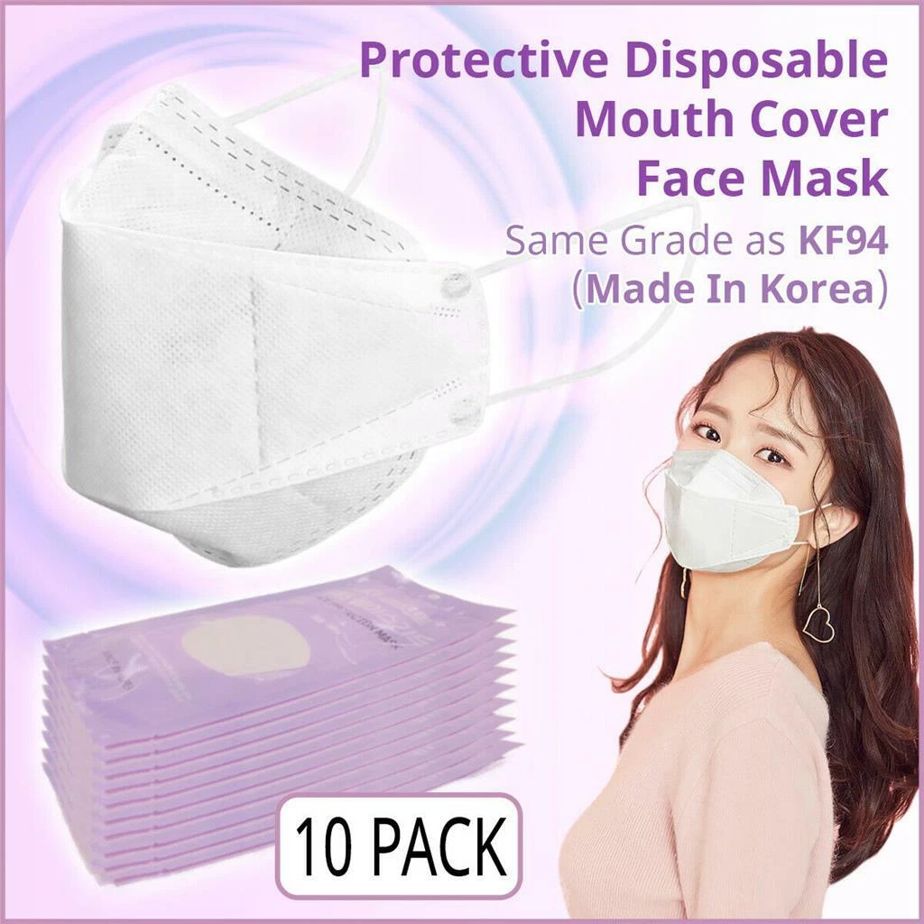 CIRCLE- [Made In Korea] Protective Disposable Face Mask (White) (4 Layer) (10 Pack)