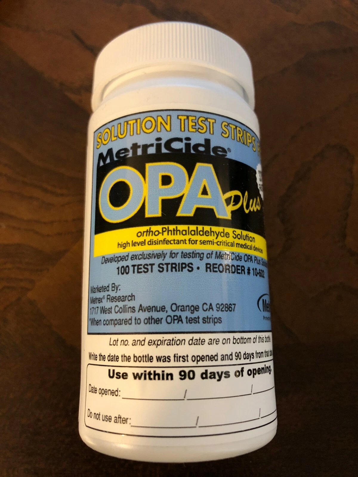 CIRCLE- Metrex 10-602 Metricide Opa Plus Solution 100 Test Strips Metritest Usa