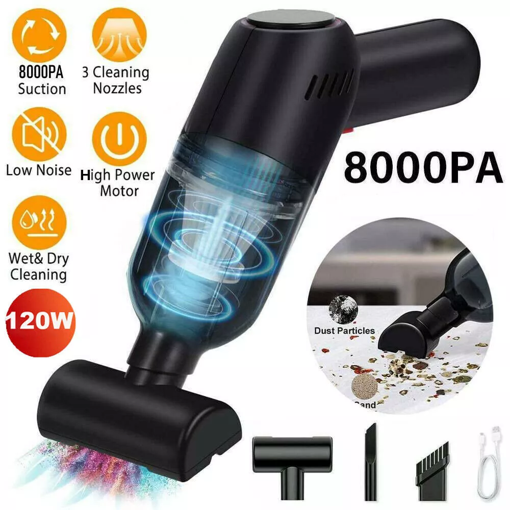 CIRCLE- Mini Handheld Car Vacuum Cleaner Cordless W/Brushless Motor Keyboard Air Duster