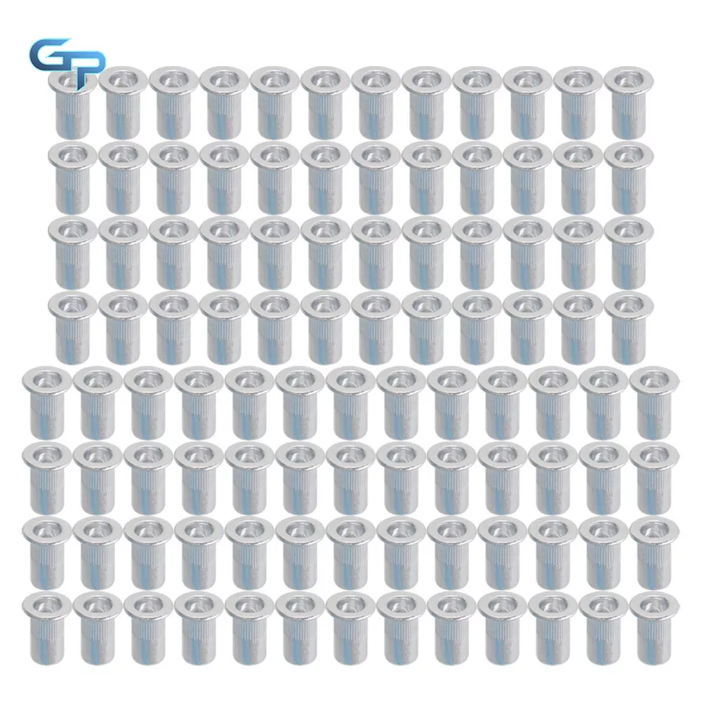 CIRCLE- New 10 - 24 Silver Aluminum Rivet Nut Rivnut Insert Nutsert Sae 100 Pcs
