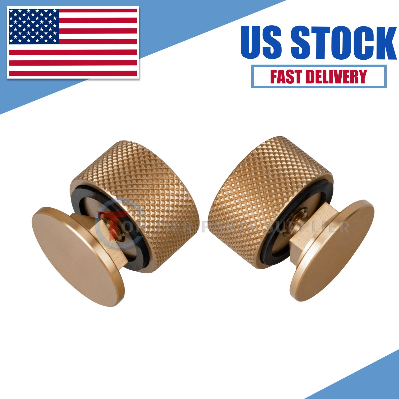 CIRCLE- New Golden Pipeliner Welding Helmet Fasteners Headgear 1 Pair Aluminum