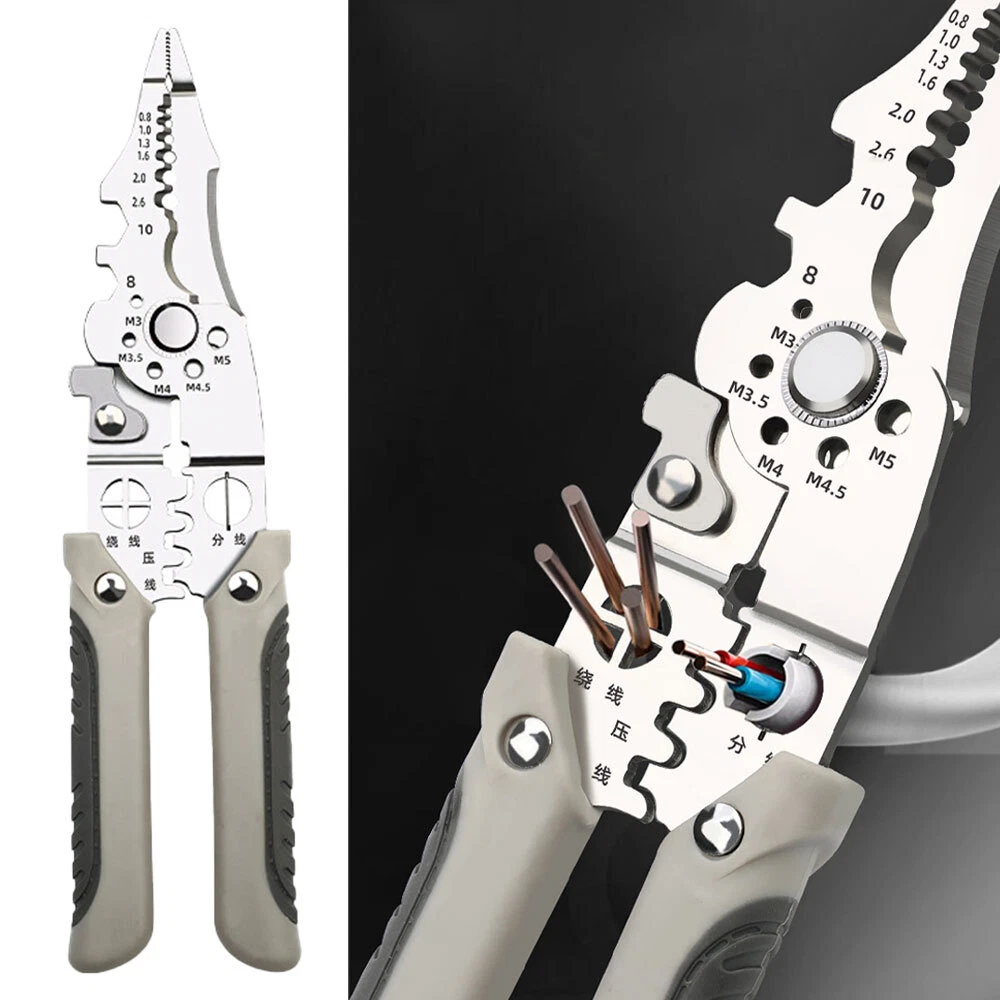 CIRCLE- New Multifunctional Wire Stripper Crimper Cable Cutter Pliers An
