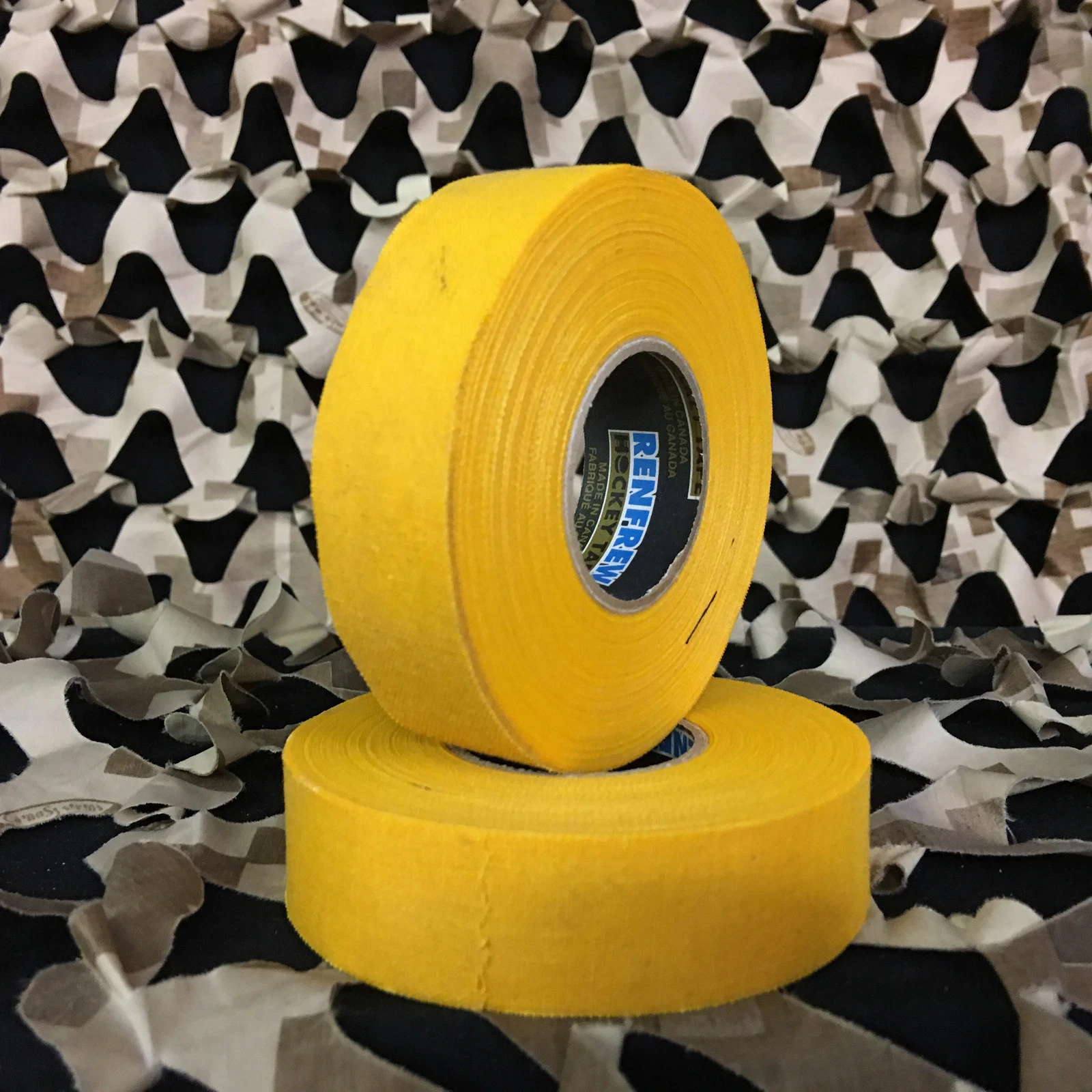 CIRCLE- New Renfrew Cloth Colored Hockey Tape Paintball Tank Grip - Yellow (2 Pack)