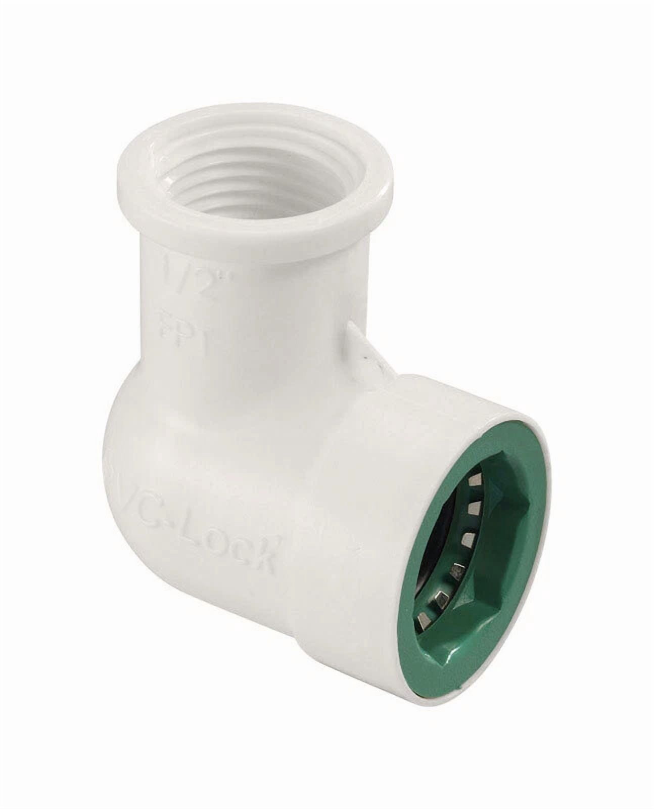 CIRCLE- Orbit Pvc-Lock 1/2 In. Push T X 1/2 In. D Fpt Plastic Elbow ...