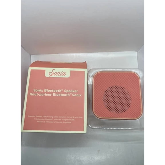 CIRCLE- Pink Sonix Bluetooth Speaker Coral Salmon Speaker Model Snx-Te-003