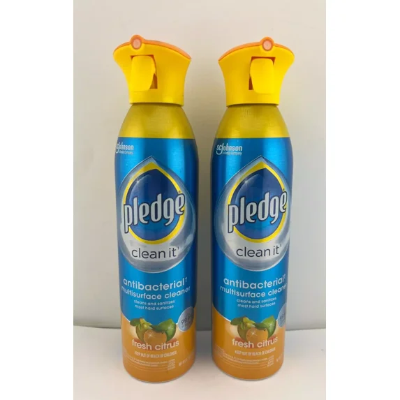 CIRCLE- Pledge Antibac Multi Surface Cleaner, Spray, Citrus 9.7Oz Ea. 2 Pk - Free Ship!
