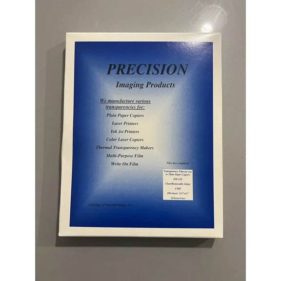 CIRCLE- Precision Imaging Transparency Film For Copiers & Laser Printers - 100 Sheets